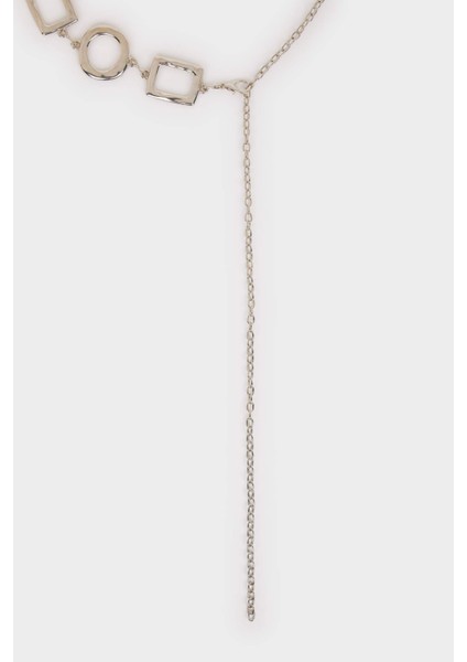 Kadın Silver Kare-Yuvarlak Detaylı Metal KEMER G3286AXNS modelleri