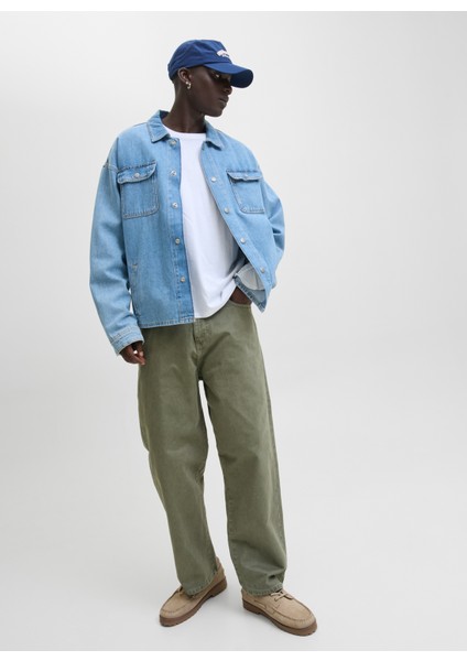 Normal Bel Baggy Yeşil Erkek Denim Pantolon 12270838_JPSTALEX Jjorıgınal 017 St fiyatları