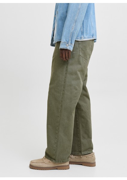 Normal Bel Baggy Yeşil Erkek Denim Pantolon 12270838_JPSTALEX Jjorıgınal 017 St fırsatları