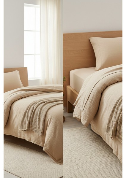 Müslin Tek Kişilik Nevresim Takımı Pamuk