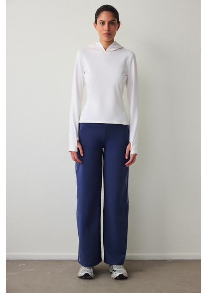 Indigo Termal Etkili Düz Paça Cepli Yüksek Bel Pantolon fırsatları