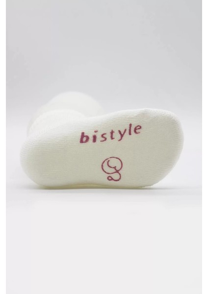 Puanlı Kaymaz Penye Soket Çorap 3'lü BS10108 Pudra indirimleri