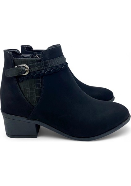 Kadın Siyah Kemer Detaylı Yandan Fermuarlı Bot fırsatları