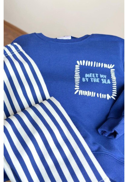 Meet Sea Baskılı Erkek Çocuk 2 li takım - Mavi fırsatları