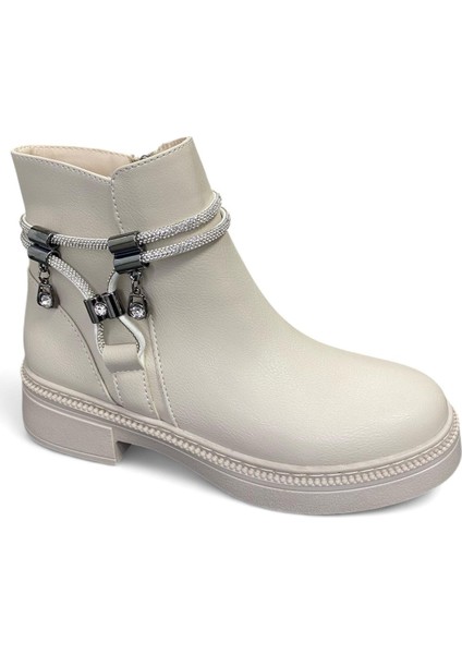 Kadın Taş Aksesuarlı Yandan Fermuarlı Bot modelleri