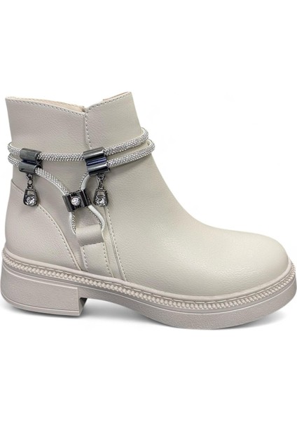 Kadın Taş Aksesuarlı Yandan Fermuarlı Bot fırsatları