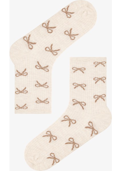 5 Çift Pamuklu Kurdele Desenli Soket Çorap indirimleri