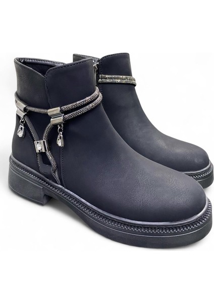 Kadın Taş Aksesuarlı Yandan Fermuarlı Bot fiyatları