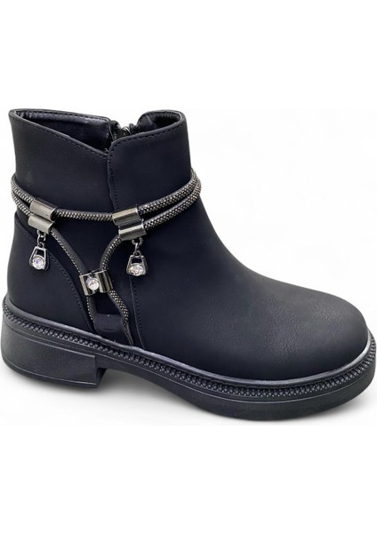 Kadın Taş Aksesuarlı Yandan Fermuarlı Bot fırsatları