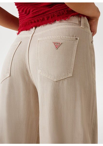 Yüksek Bel Rahat Krem Kadın Pantolon Sexy Palazzo Kadın Palazzo Fit Pant modelleri