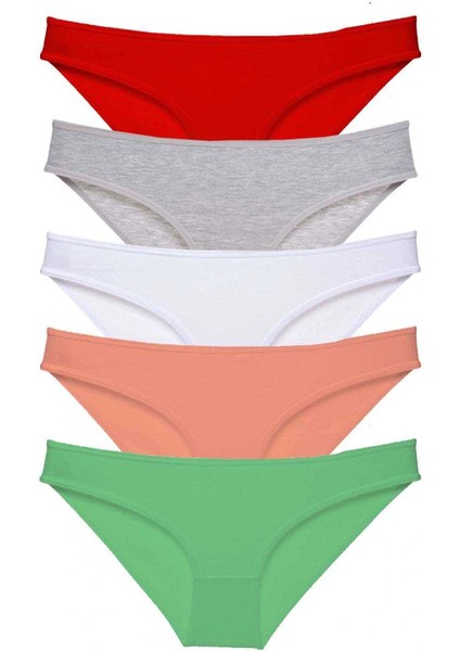 5 Adet Süper Eko Set Likralı Kadın Slip Külot 518