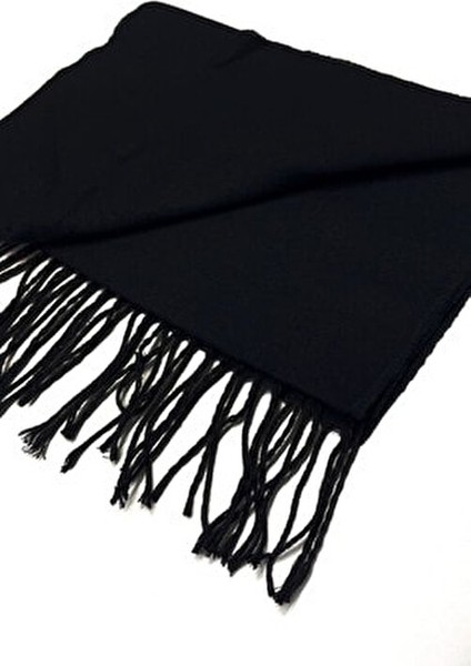 Siyah Çift Taraflı Erkek Kaşkol 180 cm Uzunlukta Rahat ve Sıcak Kullanım indirimleri