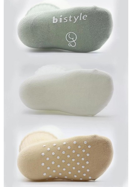 Basic Kaymaz Penye Soket Çorap 3'lü BS10107 Nil Ekru Bej indirimleri