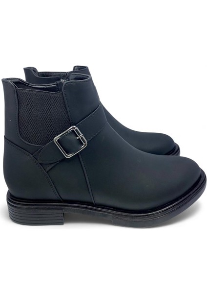 Kadın Siyah Chelsea Lastikli Yandan Fermuarlı Bot fırsatları