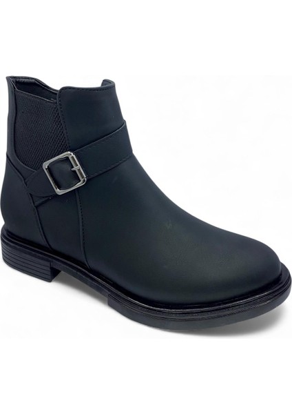 Kadın Siyah Chelsea Lastikli Yandan Fermuarlı Bot indirimleri