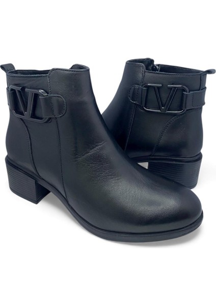 Hakiki Deri Tam Ortopedik Kadın Bot