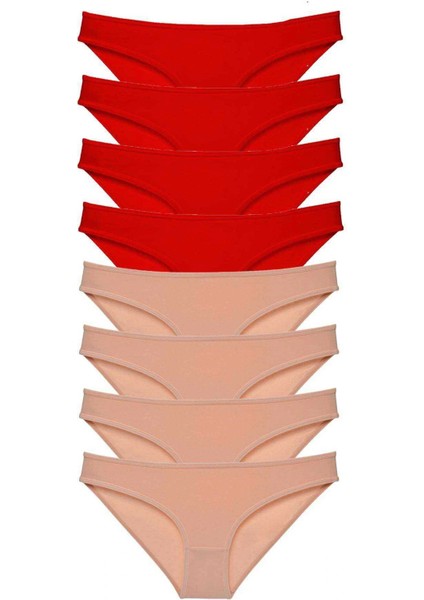 8 Adet Süper Eko Set Likralı Kadın Slip Külot