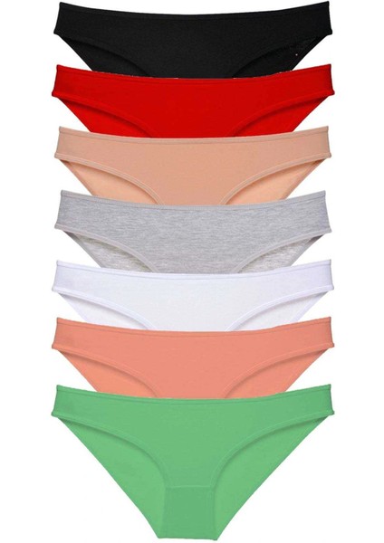 7 Adet Süper Eko Set Likralı Kadın Slip Külot Set 1