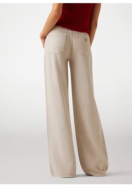 Yüksek Bel Rahat Krem Kadın Pantolon Sexy Palazzo Kadın Palazzo Fit Pant fırsatları