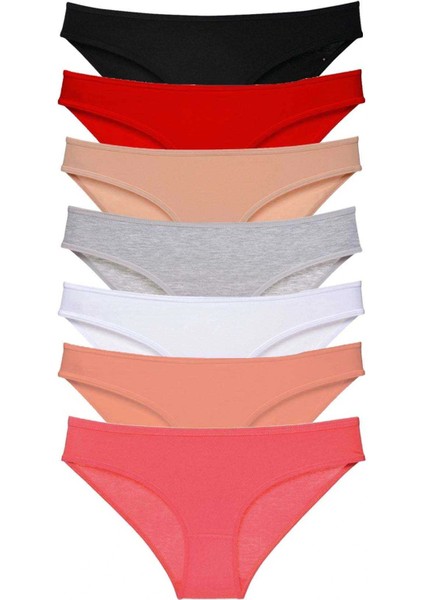 7 Adet Süper Eko Set Likralı Kadın Slip Külot Set 2