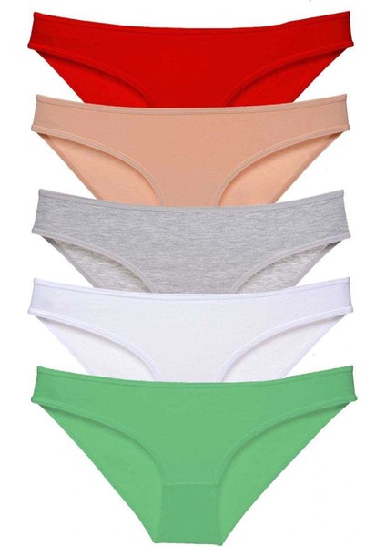 5 adet Süper Eko Set Likralı Kadın Slip Külot 524