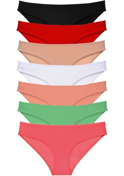 7 adet Süper Eko Set Likralı Kadın Slip Külot Set 5