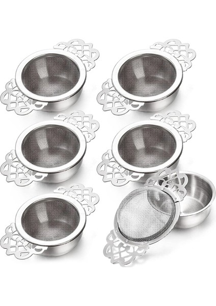 6 Paket Çay Süzgeçleri Damla Kase Gevşek Yaprak Çayı Için 2 5 Inç Çay Filtreleri Paslanmaz Çelik Örgü Çay Infüzyonu Saplı (Yurt Dışından)