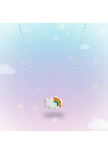 Handmade Porselen Bulut Figürlü Kadın Kolye | Yusso