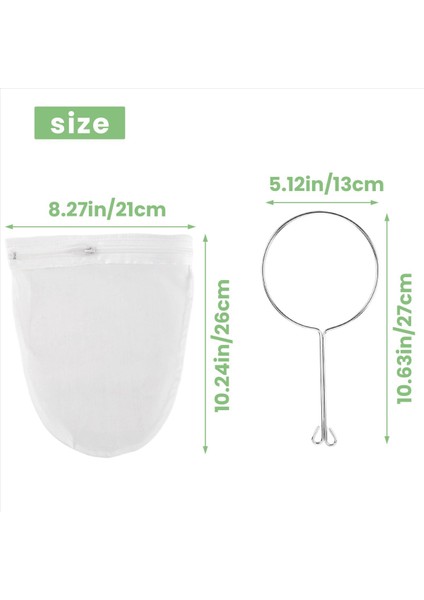 Fermuarı ile Ultra Ince Örgü Süzgeç Torbası Güçlendirilmiş Çerçeveli ve Sağlam Saplı Süzgeçler Ince Örgü Fındık Süt Torbaları S (Yurt Dışından) fırsatları