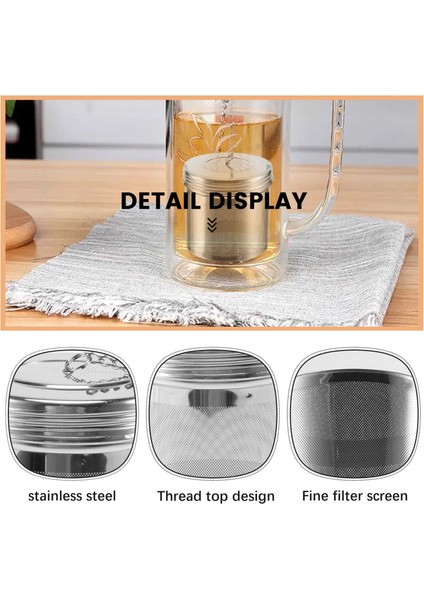 2 Gevşek Yaprak Çay ve Baharat Enfüzörü Için Büyük Çay Top Infuser Pişirme Dişli Kapak Ekstra Ince Örgü Çay Süzgeç (Yurt Dışından) fiyatları