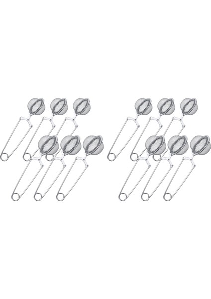 12PCS Çay Infuser Gevşek Yaprak Çay Çay Çay Süzgeç Kaşık Paslanmaz Çelik Çay Filtresi Saplamalı (Yurt Dışından)