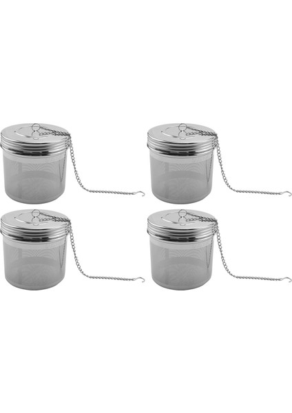4 Paket Gevşek Yaprak Çay ve Baharat Enfüzörü Yemek Dişli Kapak Ekstra Ince Örgü Çay Süzgeç (Yurt Dışından)