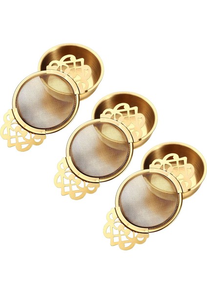 3x Paslanmaz Çelik Çay Süzgeci Damla Kasesi Kolay Temiz Gevşek Yaprak Asma Infuser Filtre Mutfak Aleti (Yurt Dışından)