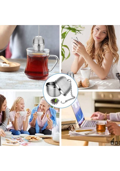 2x Çay Infüzörü Paslanmaz Çelik Çay Süzgeci Top Örgü Çay Süzgeci Çay Baharat ve Çoğu Bardak ve Çaydanlık Için (Yurt Dışından) fırsatları