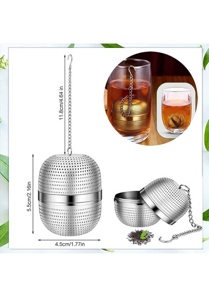 2x Çay Infüzörü Paslanmaz Çelik Çay Süzgeci Top Örgü Çay Süzgeci Çay Baharat ve Çoğu Bardak ve Çaydanlık Için (Yurt Dışından) indirimleri