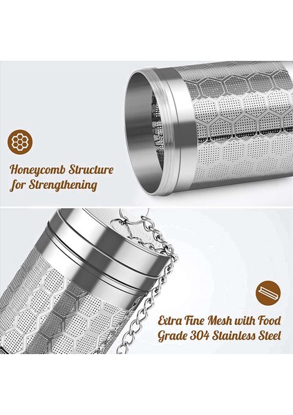 Gevşek Çay Paslanmaz Çelik Çay Süzgeci Için 2x Çay Infüzyonları Demleme Çayı Için Ekstra Ince Örgü Çay Difüzörü Baharatlar (Yurt Dışından) fiyatları