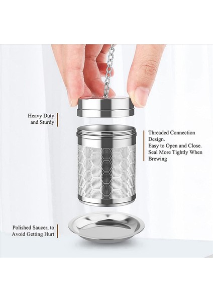 Gevşek Çay Paslanmaz Çelik Çay Süzgeci Için 2x Çay Infüzyonları Demleme Çayı Için Ekstra Ince Örgü Çay Difüzörü Baharatlar (Yurt Dışından) indirimleri