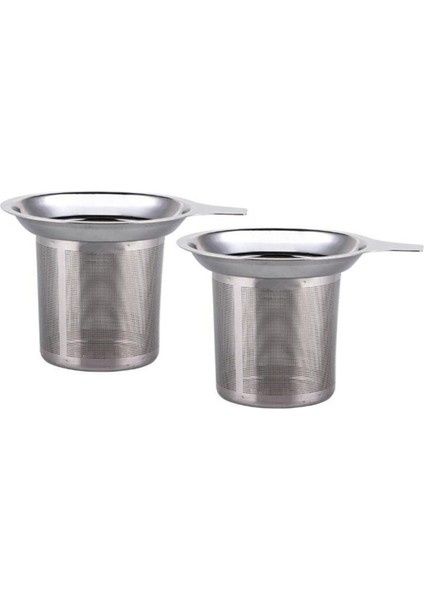 2x Yeniden Kullanılabilir Paslanmaz Çelik Örgü Çay Infüzer Çay Süzgeci Çaydanlık Çay Yaprağı Baharat Filtresi Içecek Içecek Mutfak Aksesuarları (Yurt Dışından)