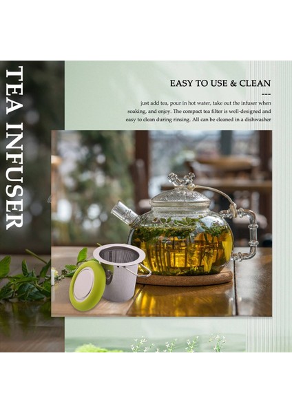 Çay Infuser Paslanmaz Çelik Çay Süzgeç Katlama Tapı Çay Filtresi Ekstra Ince Mesh Süzgeci Bira Sepeti (Yeşil) (Yurt Dışından) fırsatları