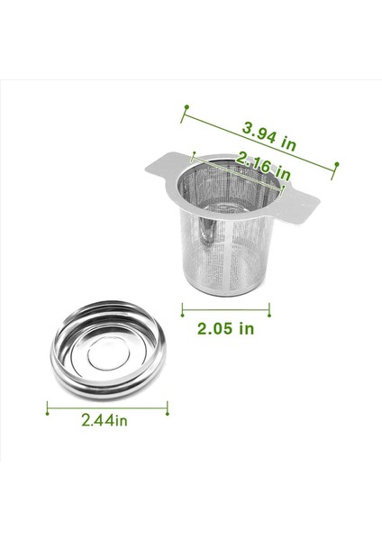4 Paket Gevşek Yaprak Çay Filtreleri Paslanmaz Çelik Çay Sepeti Filtreler Çaydanlık Üzerinde Asmak Için Çay Süzgeci Dik (Yurt Dışından) fiyatları