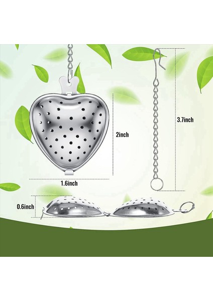 50PCS Çay Süzgeç Paslanmaz Çelik Çay Top Infuser Gevşek Genişletilmiş Zincir Kanca Baharat Fincan Şişe Parti Iyilik (Yurt Dışından) fırsatları