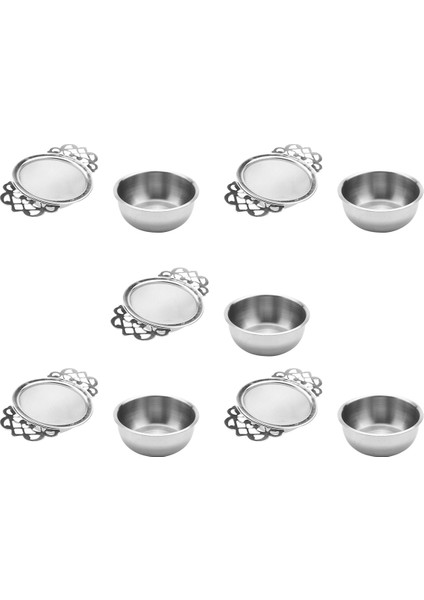 Damla Kaseleri (10 Paket) ile Çay Süzgeçleri Zarif Paslanmaz Çelik Gevşek Yaprak Çay Süzgeçleri (Yurt Dışından)