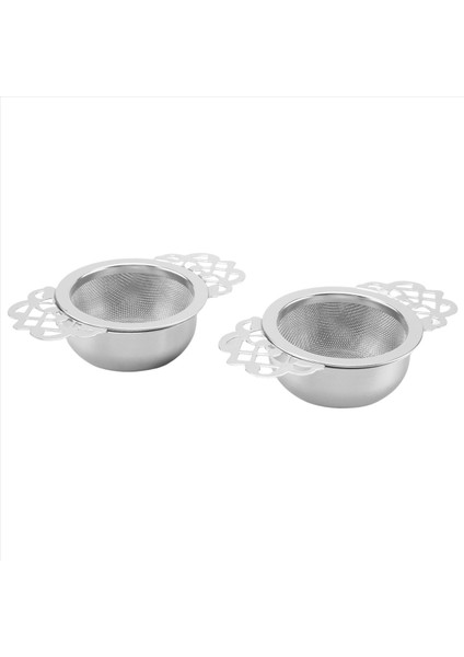 2pcs Çay Filtresi Kaseli Paslanmaz Çelik Çay Suşağı Çift Kanatlı Kulplı Ultra Ince Örgü Çay Süzgeçleri (Yurt Dışından) modelleri