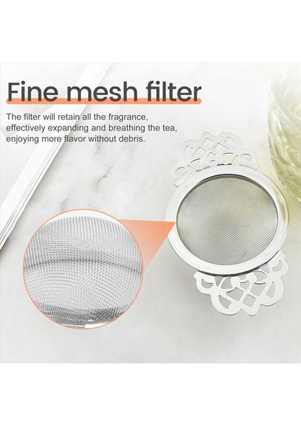 2pcs Çay Filtresi Kaseli Paslanmaz Çelik Çay Suşağı Çift Kanatlı Kulplı Ultra Ince Örgü Çay Süzgeçleri (Yurt Dışından) indirimleri