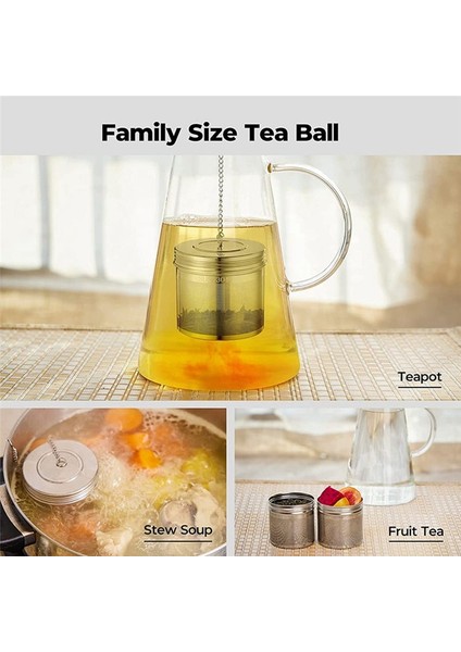 3 Adet Gevşek Yaprak Çayı ve Baharat Infüzörü Için Büyük Çay Topu Infüzörü Yemek Pişirme Dişli Kapak Ekstra Ince Örgü Çay Süzgeci (Yurt Dışından) fırsatları