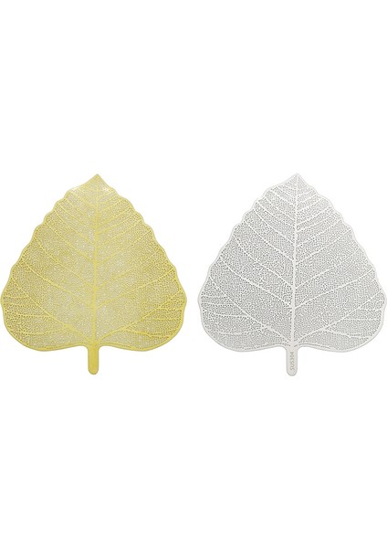 2x Paslanmaz Çelik El Yapımı Yaprak Şekli Çay Süzgeci Çay Infüzörü Çay Filtresi Gevşek Yaprak Çayı Için Mükemmel (Altın ve Gümüş) (Yurt Dışından)