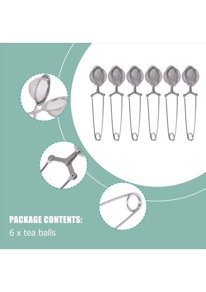 6pcs Çay Infüzör Gevşek Yaprak Çay Çay Çay Süzgeç Kaşık Paslanmaz Çelik Çay Filtresi Saplamalı Sap (Yurt Dışından) indirimleri