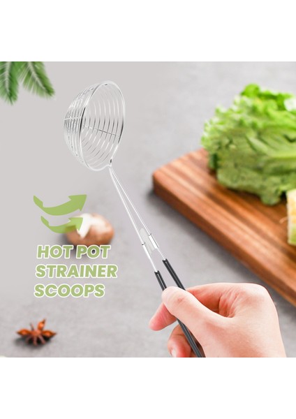 Hot Pot Süzgeç Kepçeleri Paslanmaz Çelik Strip Süzgeç Kaşıkları Mesh Skimmer Kaşık Asya Süzgeç Kepçesi Sap (Yurt Dışından) fiyatları