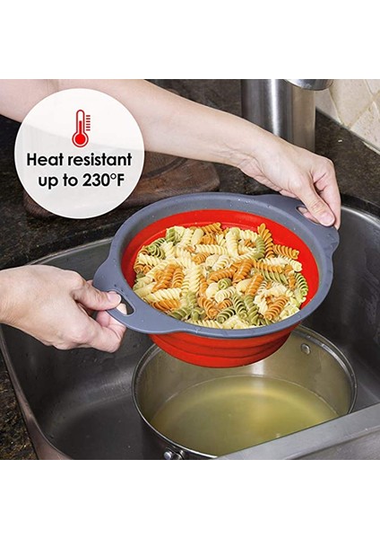 Katlanabilir Silikon Kehanetler ve Süzgeçler Makarna Sebze/meyve Mutfak Örgü Süzgeçleri Uzatılabilir Tutamaklı (Yurt Dışından) fırsatları