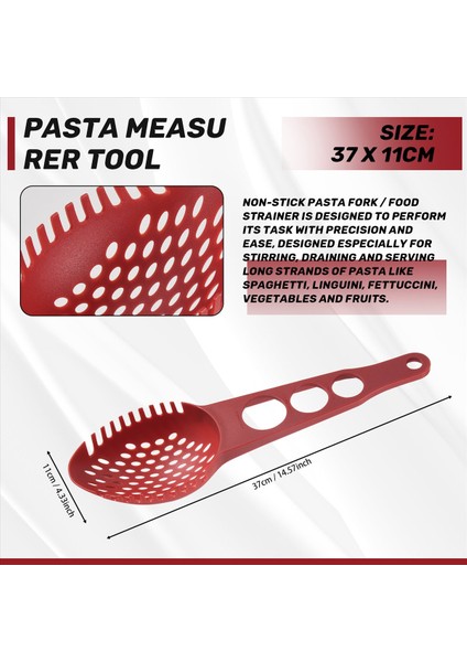 Naylon Spagetti Sunucusu Yapışmaz Makarna Çatal Yuvalı Kaşık Gıda Süzgeci Spagetti Ölçümü Takım Süzgeç Kepçesi (Yurt Dışından) indirimleri